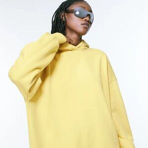 H&M Oversized Hoodie Yellow